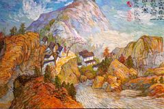 19-1 Shan Shui Van Gogh Painting By Zhang Hongtu At Museum Of Chinese In America MOCA 215 Centre St Near Chinatown New York City